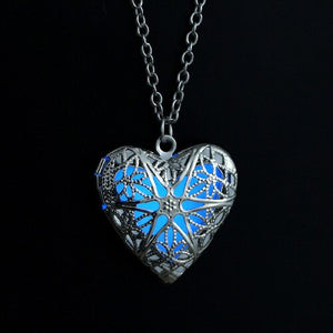 Glow in the Dark Locket Model Chain Necklace