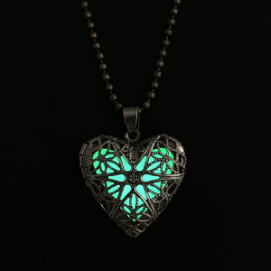 Glow in the Dark Locket Model Chain Necklace