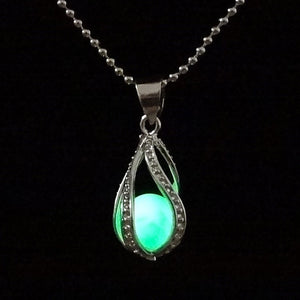 Glow in the Dark Locket Model Chain Necklace