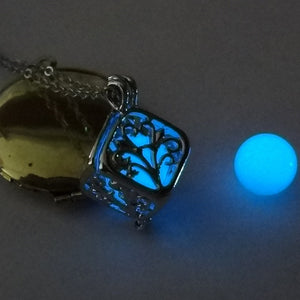 Glow in the Dark Locket Model Chain Necklace