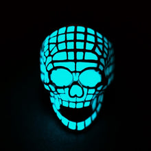 Load image into Gallery viewer, Glow in the Dark Stainless Steel Skull Ring