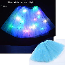 Load image into Gallery viewer, Princess Girl Skirt with Flashing Starlights