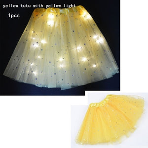Princess Girl Skirt with Flashing Starlights