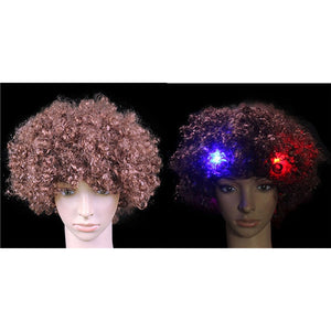LED Glowing Curly Hair Party Wigs
