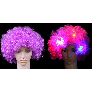 LED Glowing Curly Hair Party Wigs