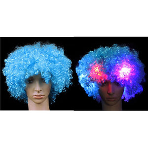 LED Glowing Curly Hair Party Wigs