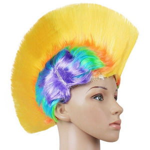LED Multi-Colored Mohawk Punk Wig
