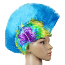 Load image into Gallery viewer, LED Multi-Colored Mohawk Punk Wig