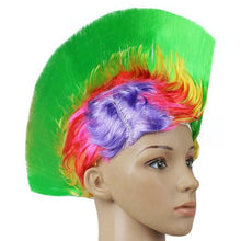 Load image into Gallery viewer, LED Multi-Colored Mohawk Punk Wig