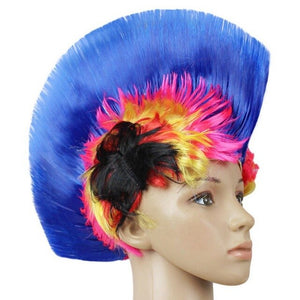 LED Multi-Colored Mohawk Punk Wig