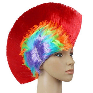 LED Multi-Colored Mohawk Punk Wig