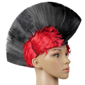 LED Multi-Colored Mohawk Punk Wig