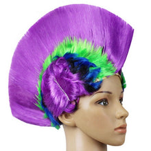 Load image into Gallery viewer, LED Multi-Colored Mohawk Punk Wig