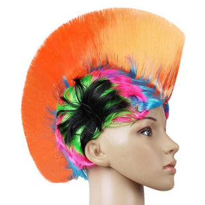 LED Multi-Colored Mohawk Punk Wig